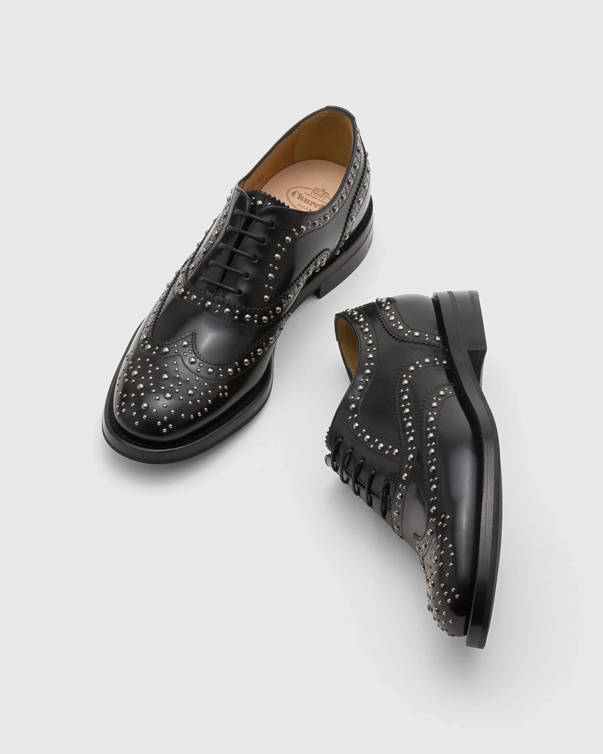 Burwood Met. - Polished Binder Oxford Brogue with Studs