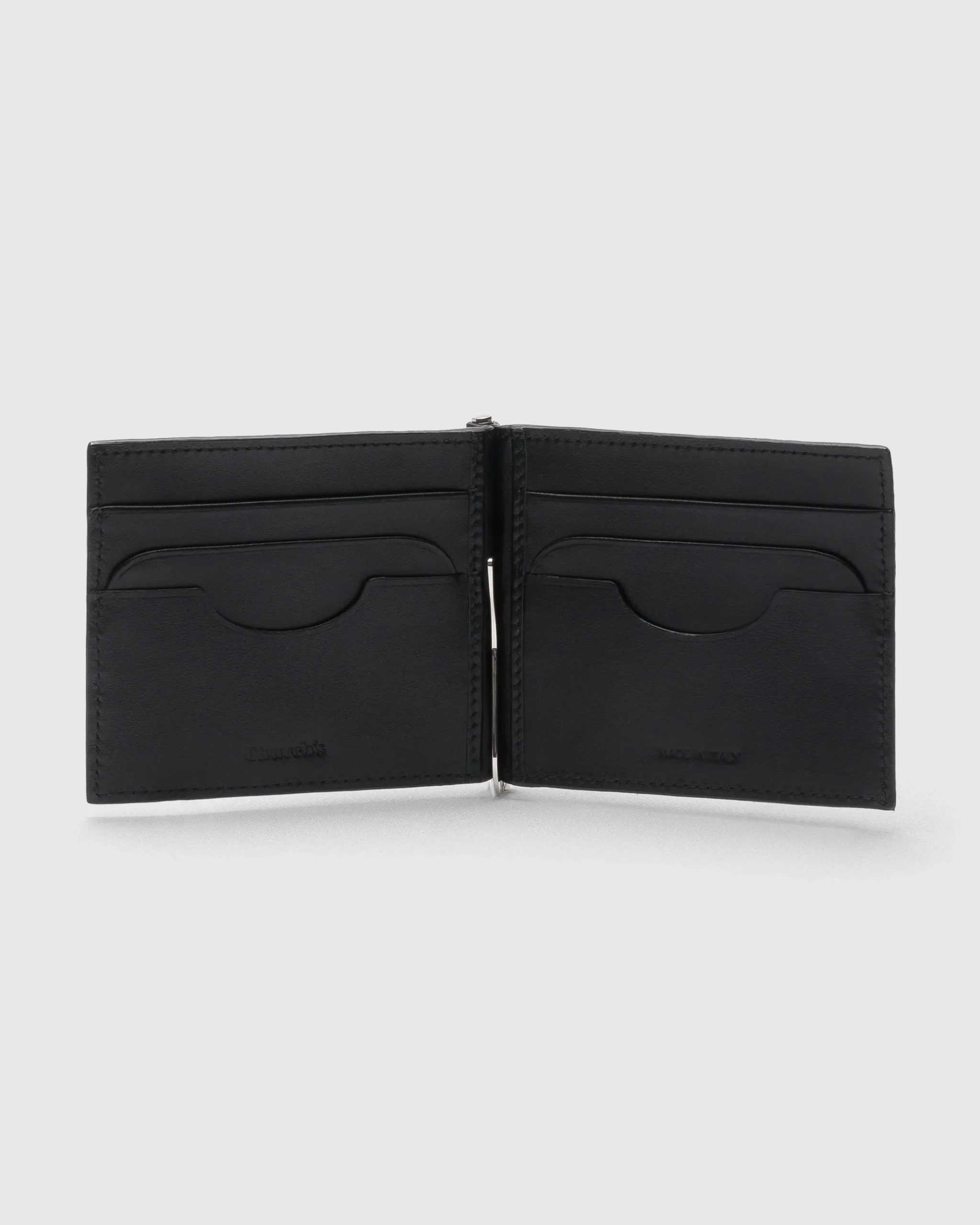 Card Holder - Deer Print Calfskin Money Clip Wallet