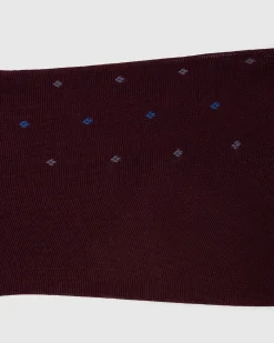 Contrast Diamond Socks - Cotton Dot Short