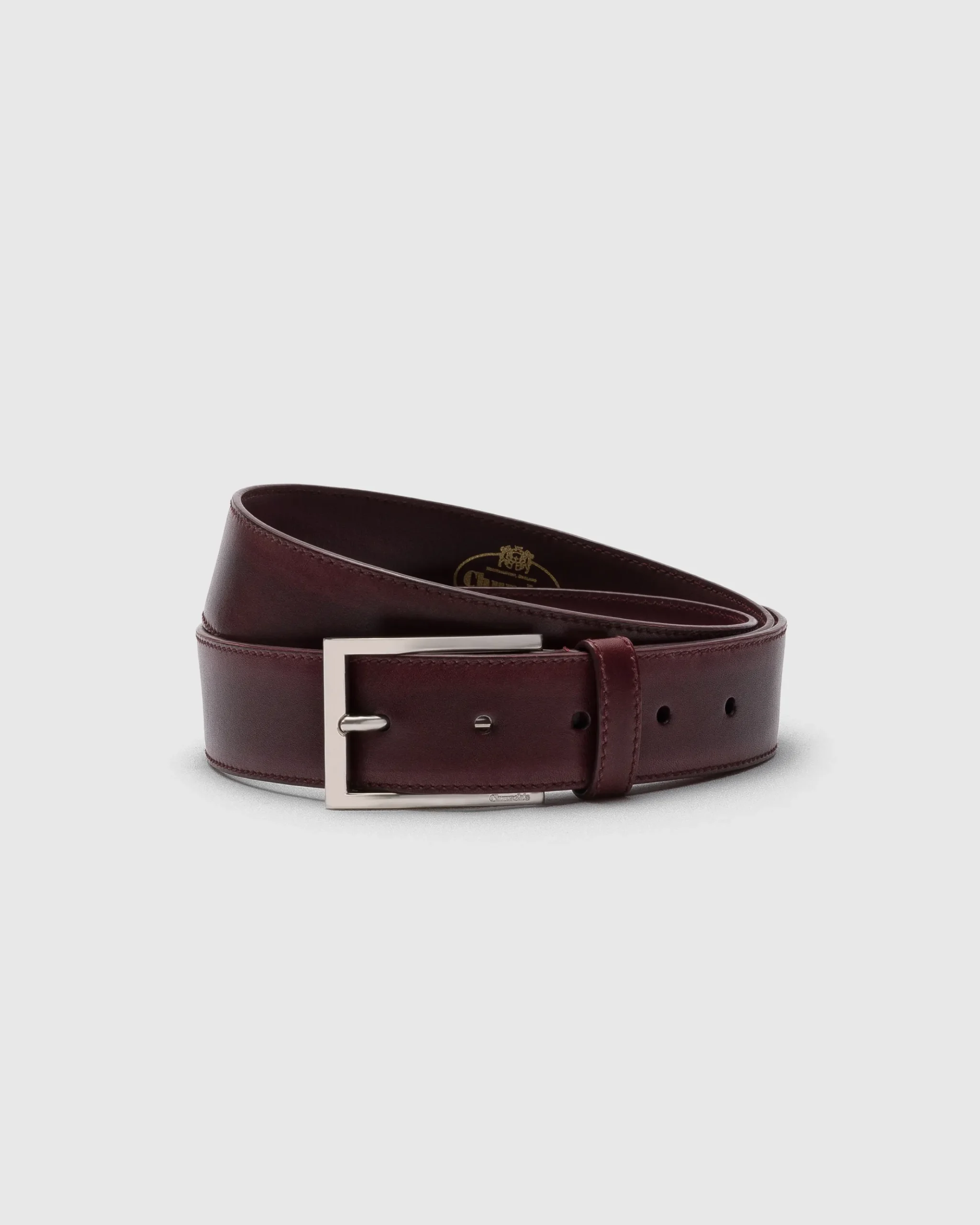 Elongated Buckle Belt - Bleached Calfskin Belt