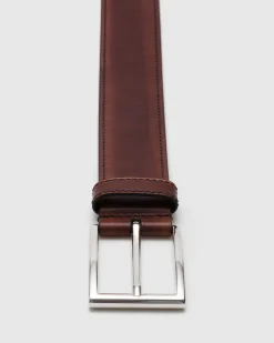 Elongated Buckle Belt - Bleached Calfskin Belt