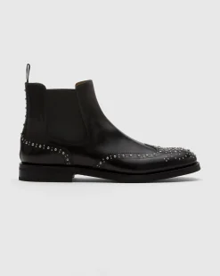 Ketsby Met. - Polished Binder Chelsea Boot with Studs
