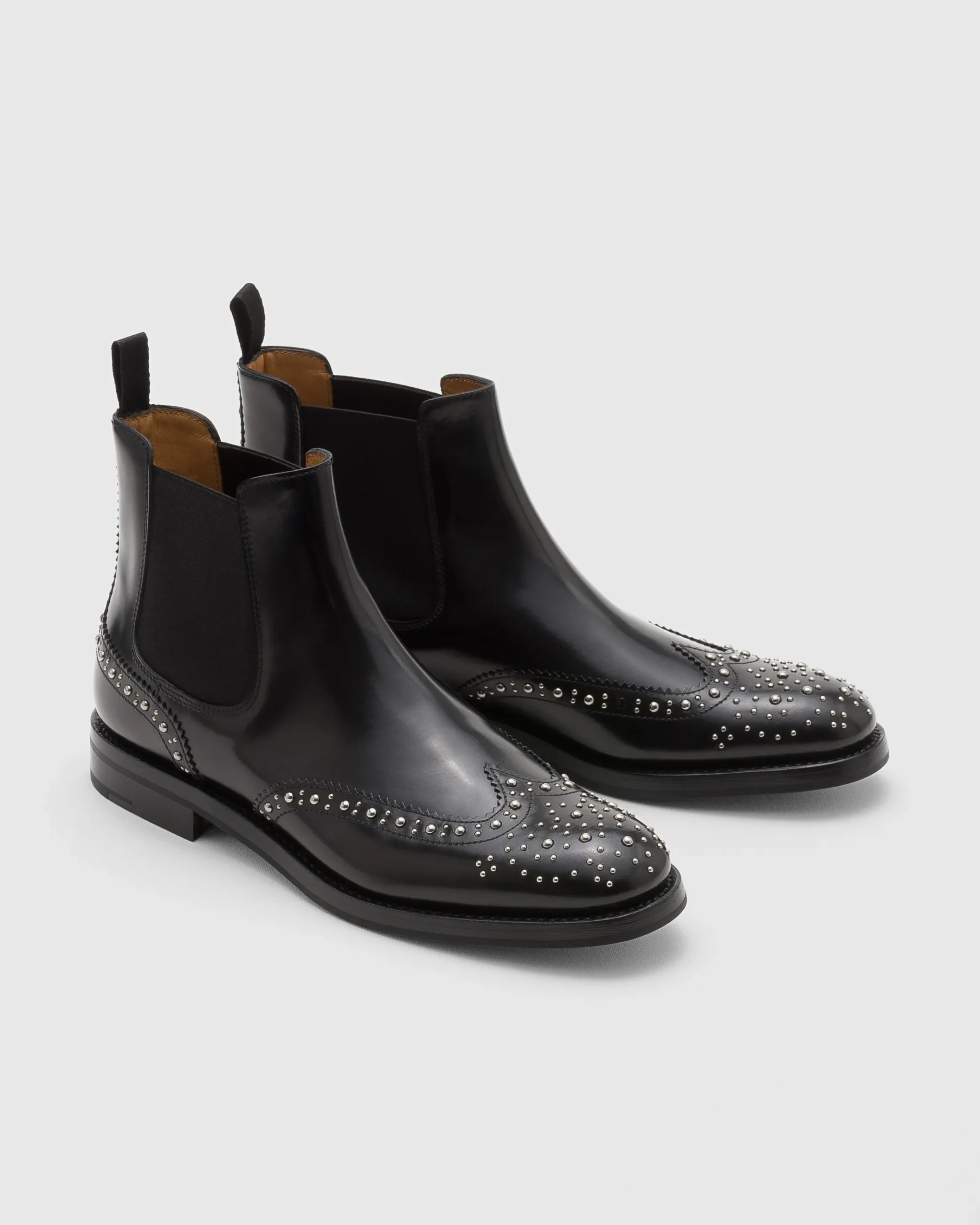 Ketsby Met. - Polished Binder Chelsea Boot with Studs