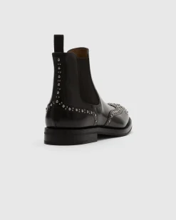 Ketsby Met. - Polished Binder Chelsea Boot with Studs