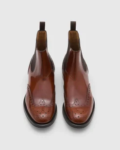 Ketsby Wg - Polished Fumè Brogue Chelsea Boot