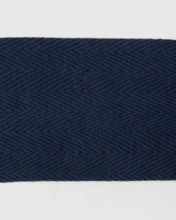 Long socks with herringbone pattern - Herringbone Wool Long Socks