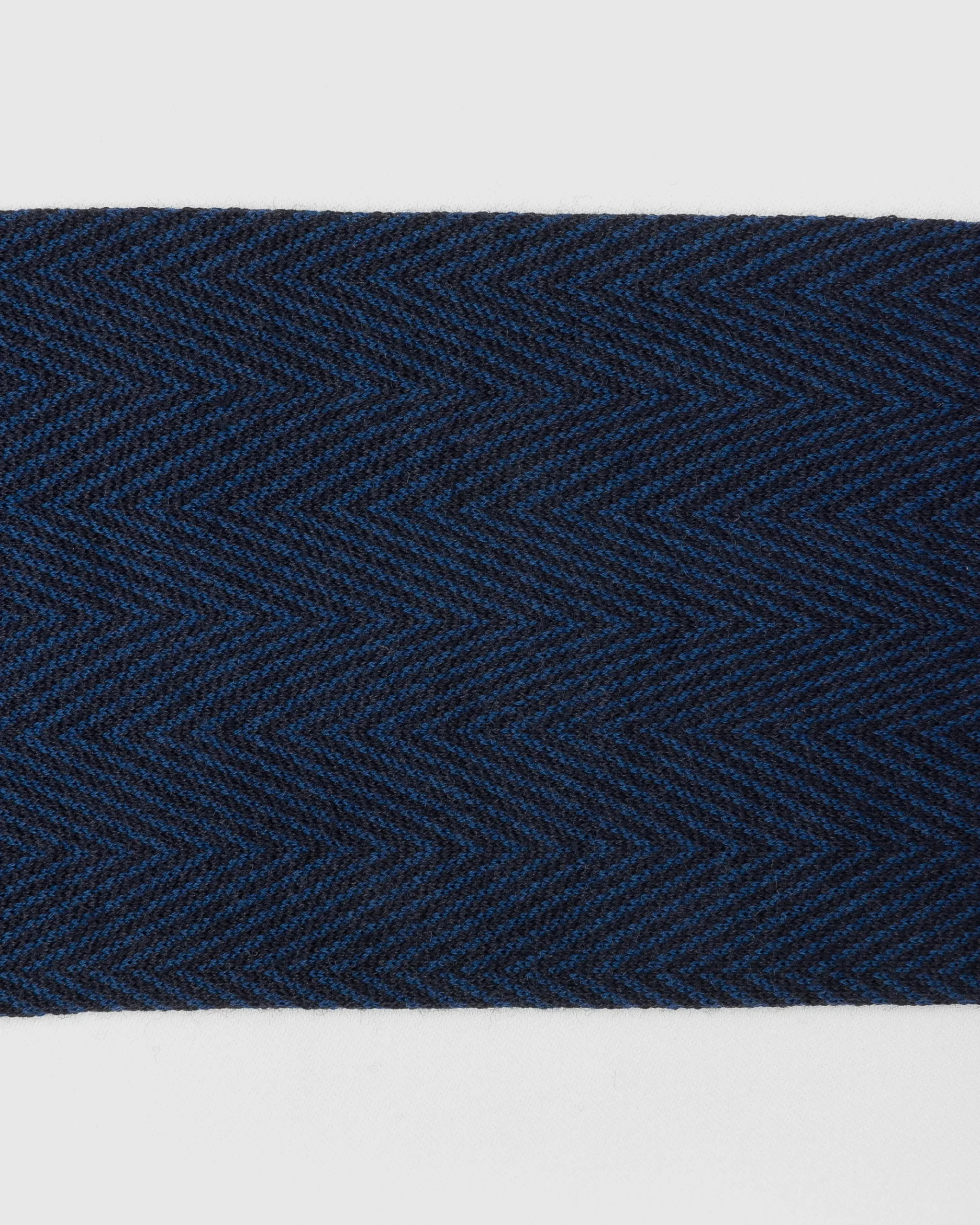 Long socks with herringbone pattern - Herringbone Wool Long Socks