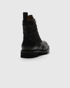 Mc Lea - Soft Grain Leather and Wool Derby Boot
