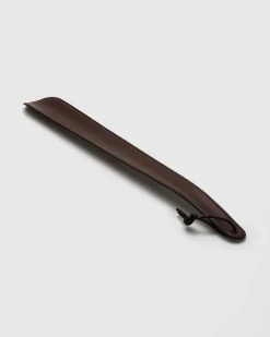 Metal and leather shoe horn - Leather-covered Metal Shoe Horn
