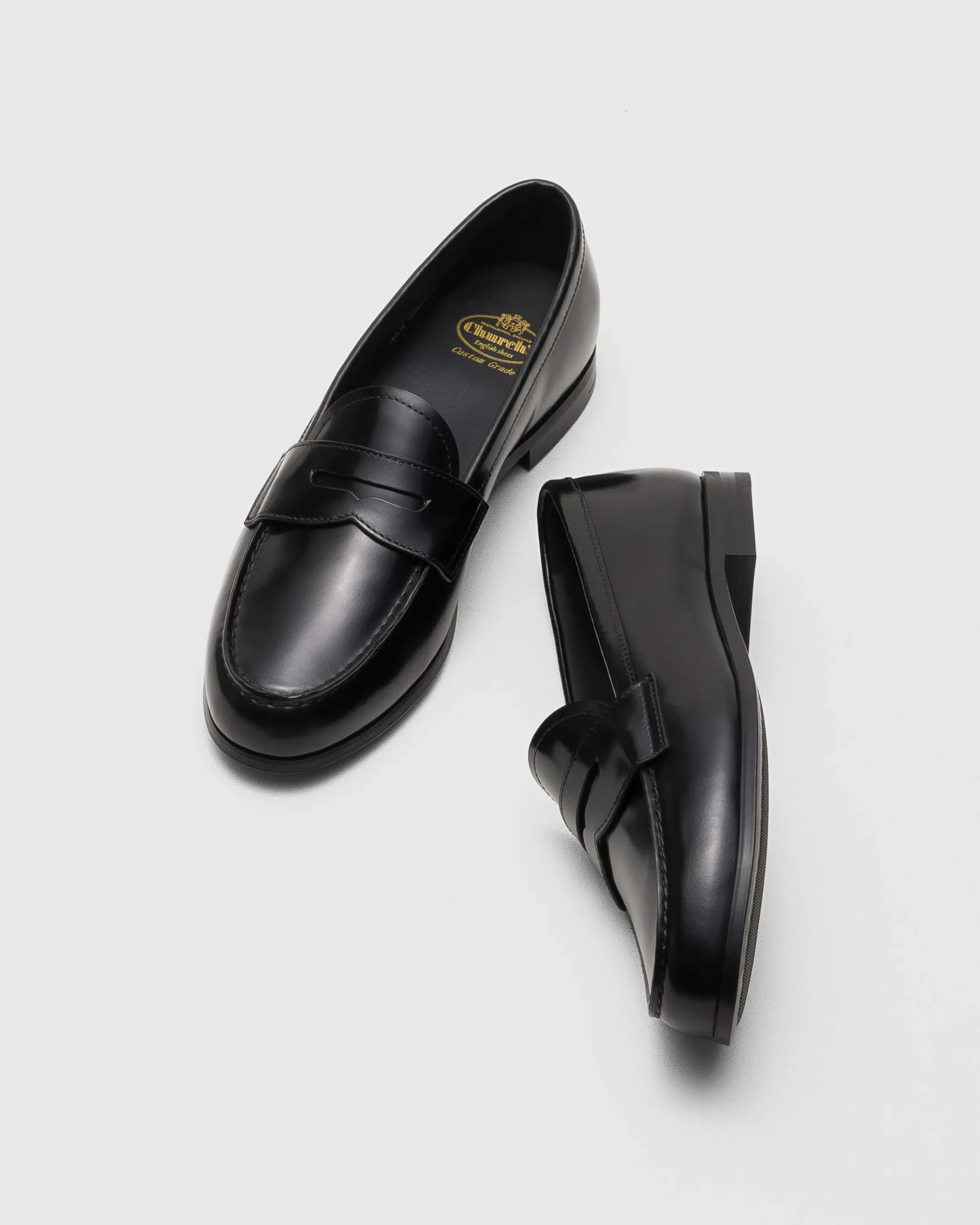 Natalie - Polished Fumé Leather Loafer