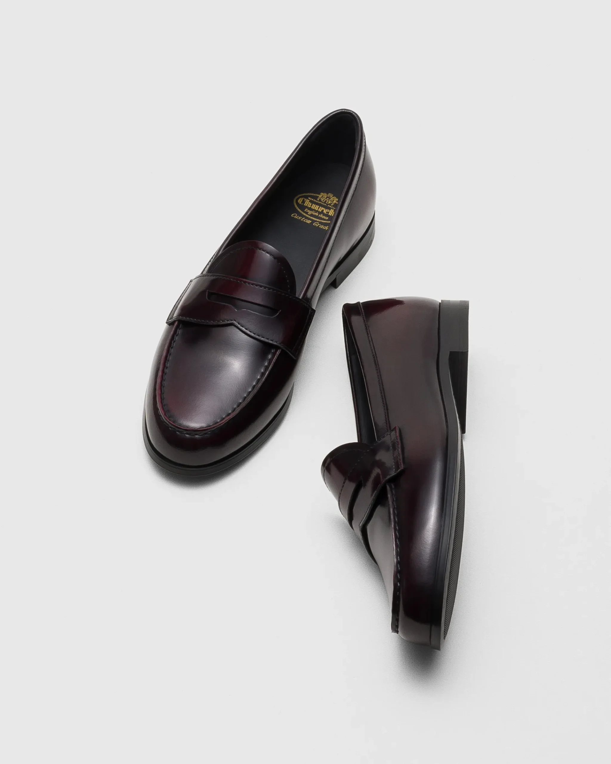 Natalie - Polished Fumé Leather Loafer