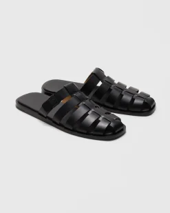 Oban - Calfskin Mule Sandal with Antique Finish