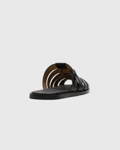Oban - Calfskin Mule Sandal with Antique Finish