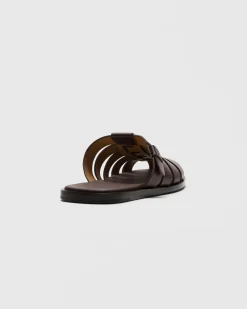 Oban - Calfskin Mule Sandal with Antique Finish
