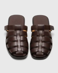Oban - Calfskin Mule Sandal with Antique Finish