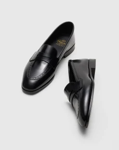 Onyx - Polished Fumé Leather Loafer