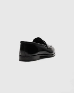 Onyx - Polished Fumé Leather Loafer