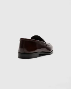 Onyx - Polished Fumé Leather Loafer