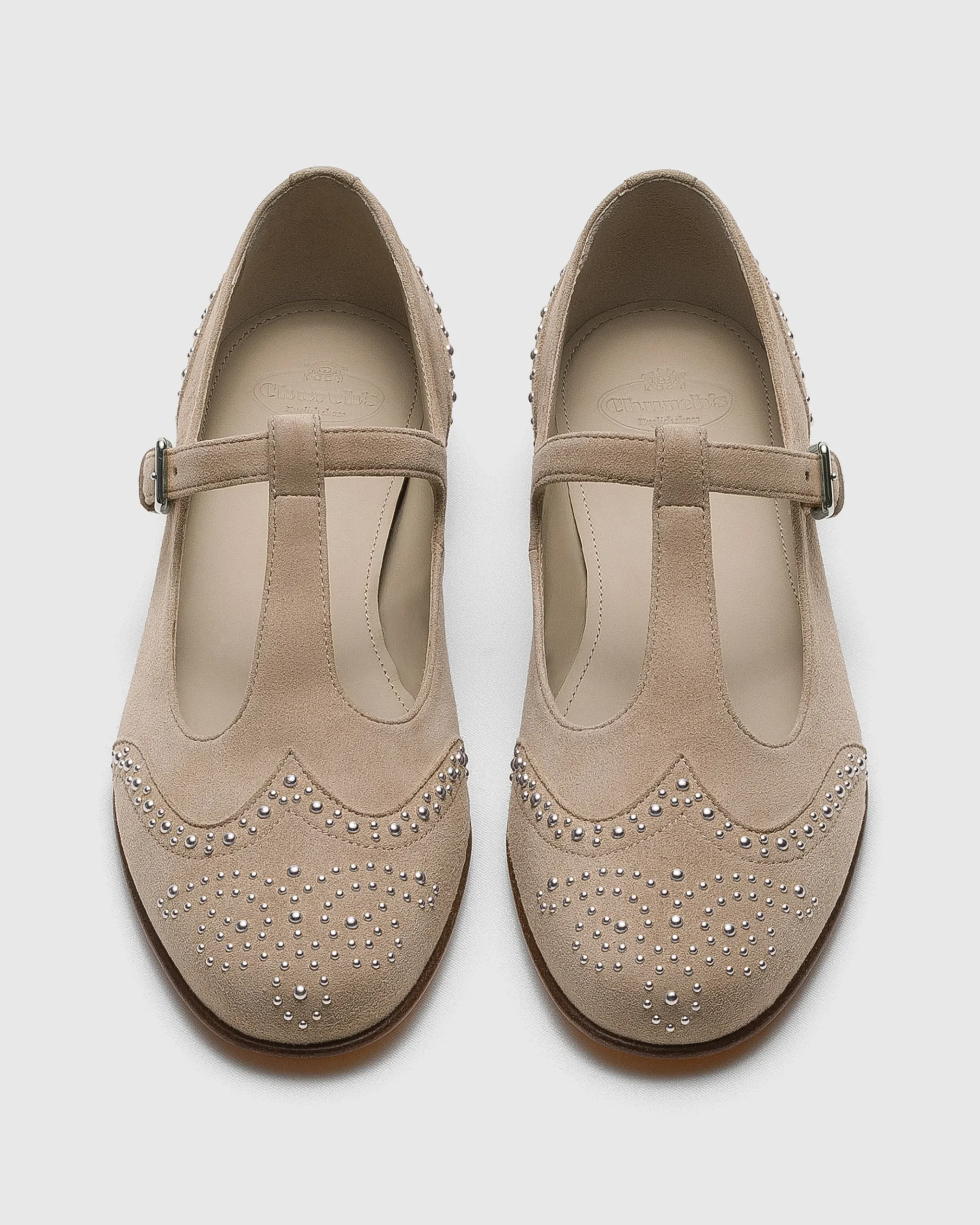 Opal Met - Suede Mary Jane Ballet Flat with Studs