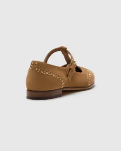Opal Met - Suede Mary Jane Ballet Flat with Studs