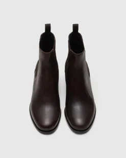 Otillie - Polished Fumé Leather Chelsea Boot