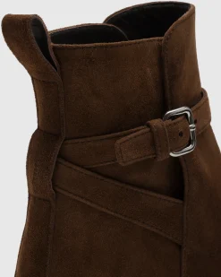 Paloma - Suede Boot with Antique Finish