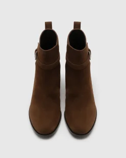 Paloma - Suede Boot with Antique Finish