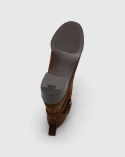Paloma - Suede Boot with Antique Finish