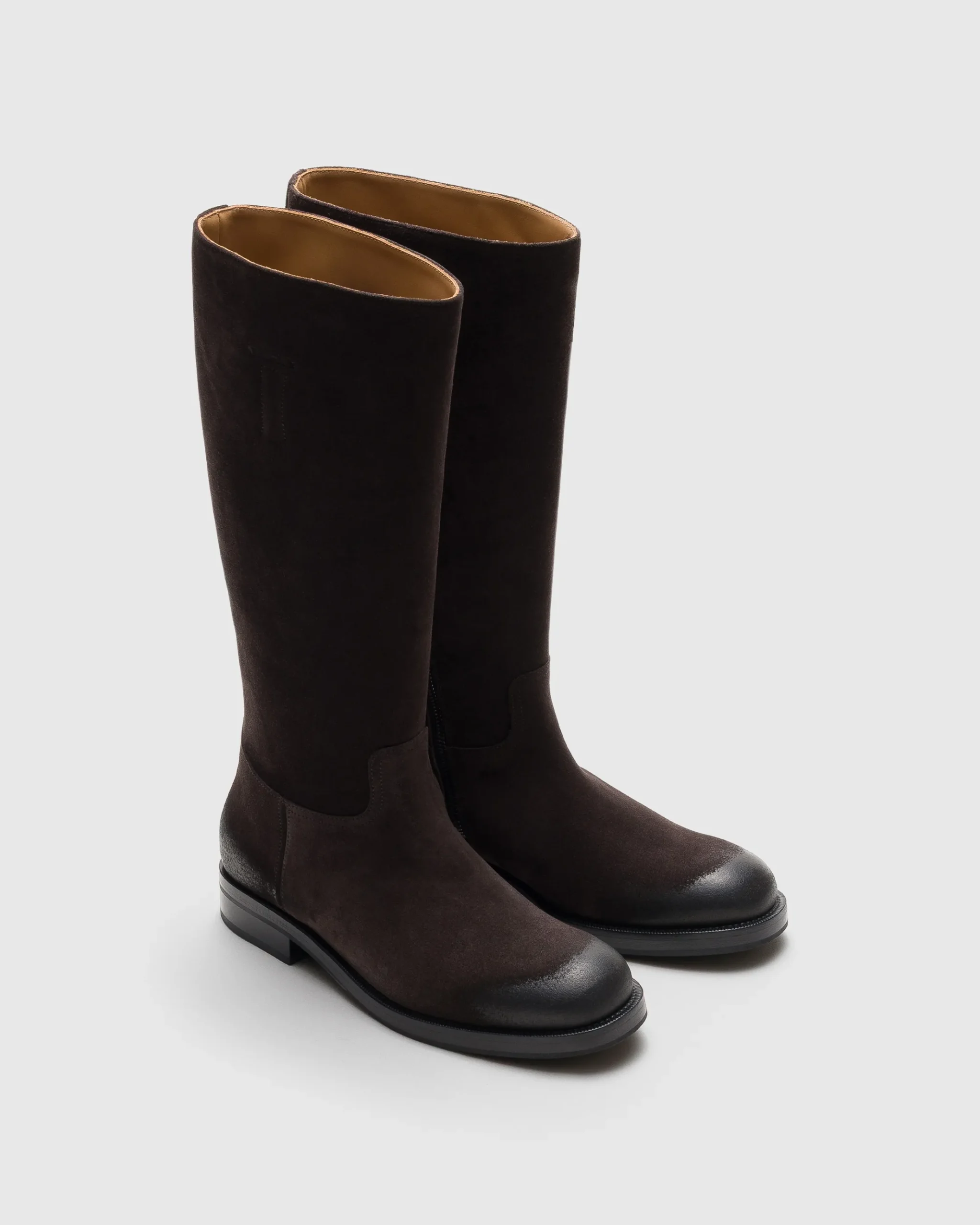 Penny - Suede Boot with Antique Finish
