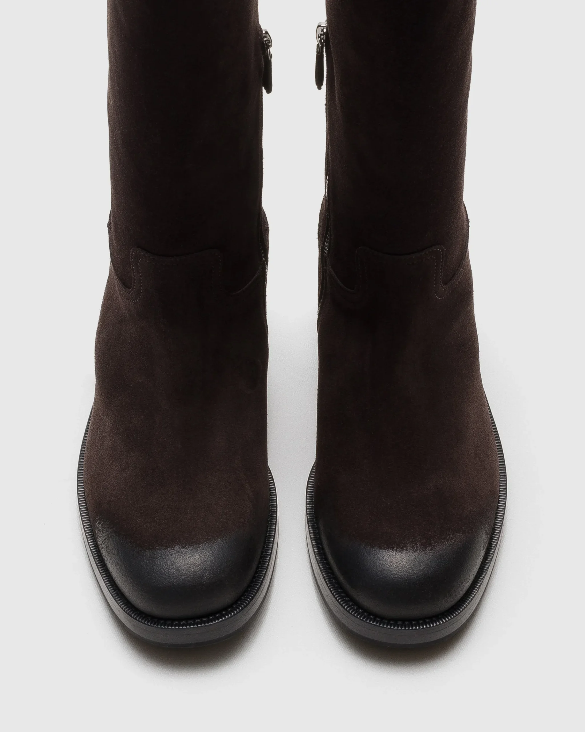 Penny - Suede Boot with Antique Finish
