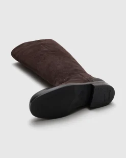 Penny - Suede Boot with Antique Finish
