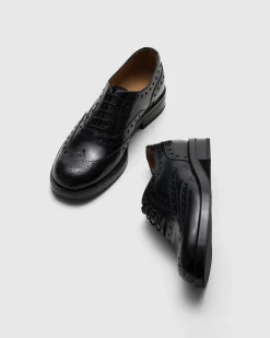 Pilar - Polished Fumé Leather Oxford Brogue