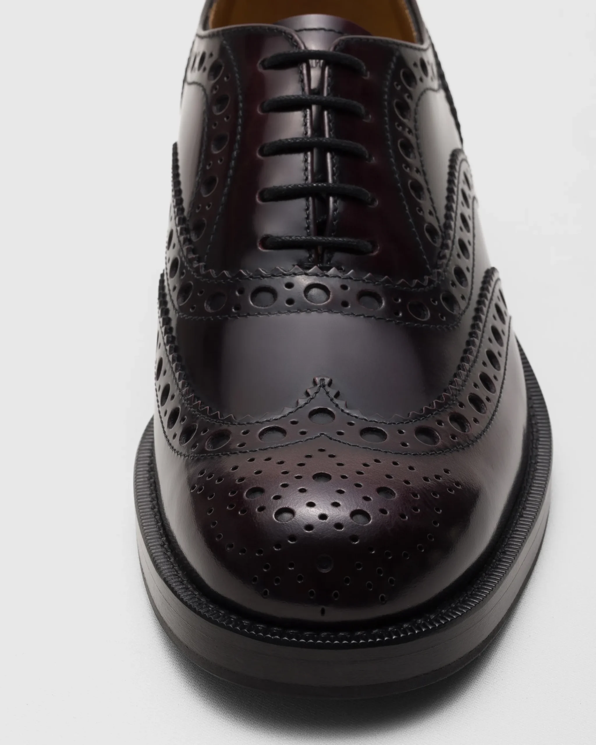 Pilar - Polished Fumé Leather Oxford Brogue