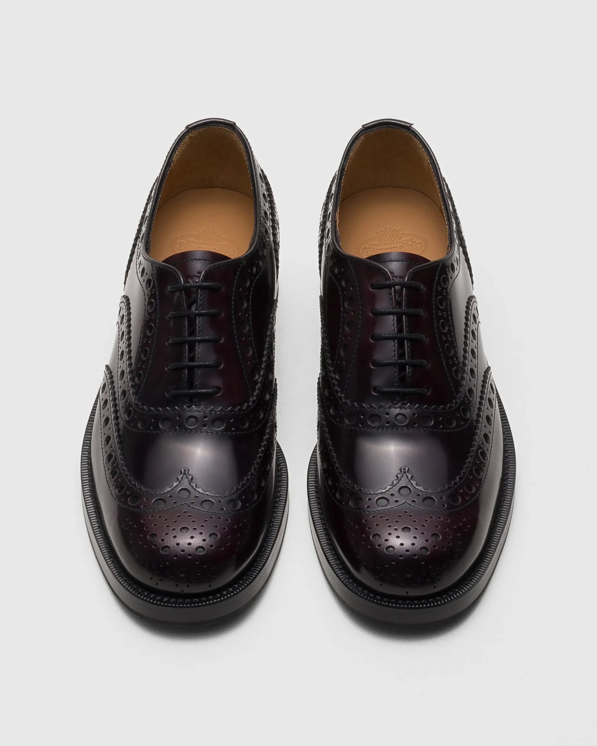 Pilar - Polished Fumé Leather Oxford Brogue