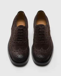 Pilar - Suede Oxford Brogue with Antique Finish