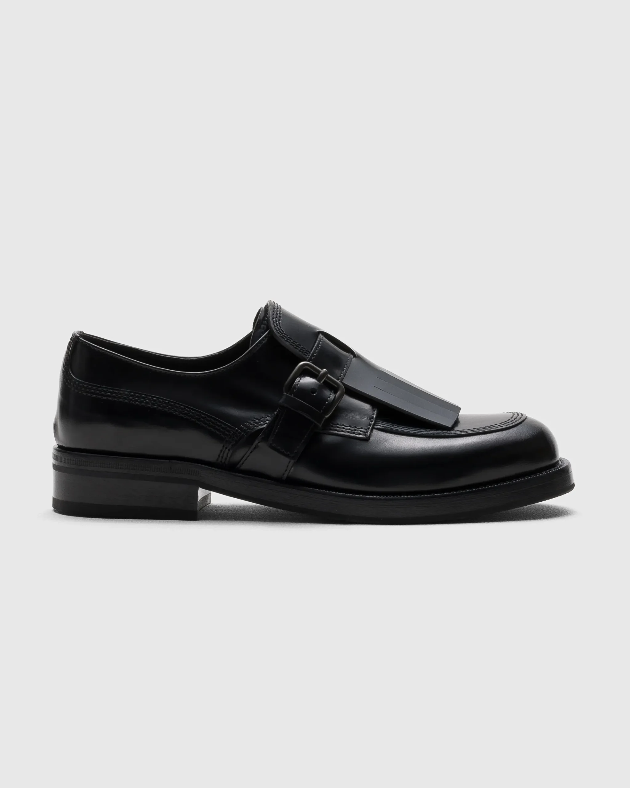 Piper - Polished Fumé Leather Lace-up Monk Strap