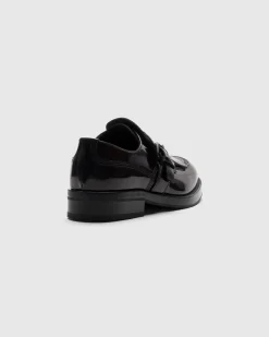 Piper - Polished Fumé Leather Lace-up Monk Strap