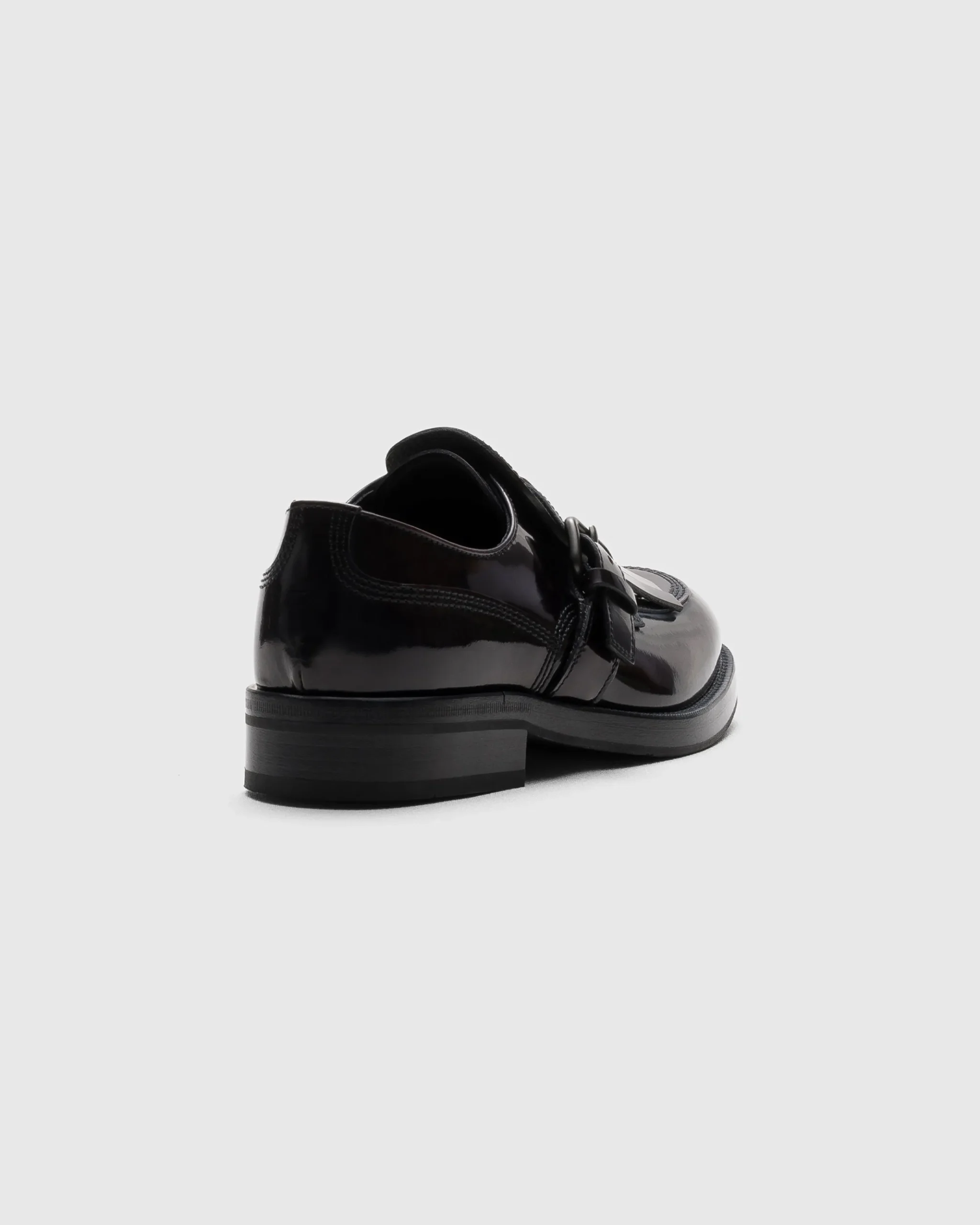 Piper - Polished Fumé Leather Lace-up Monk Strap