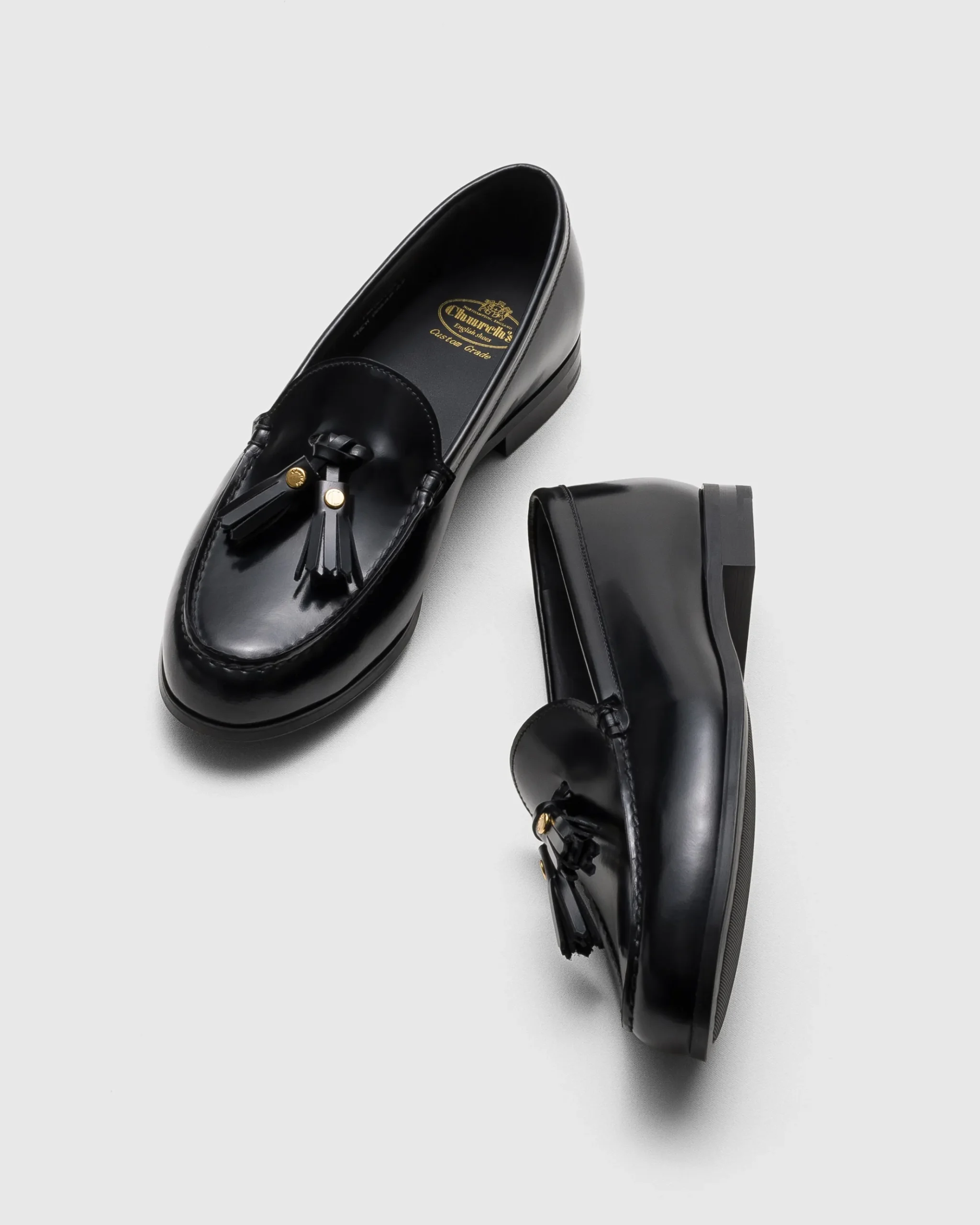Priscilla - Polished Fumé Leather Loafer