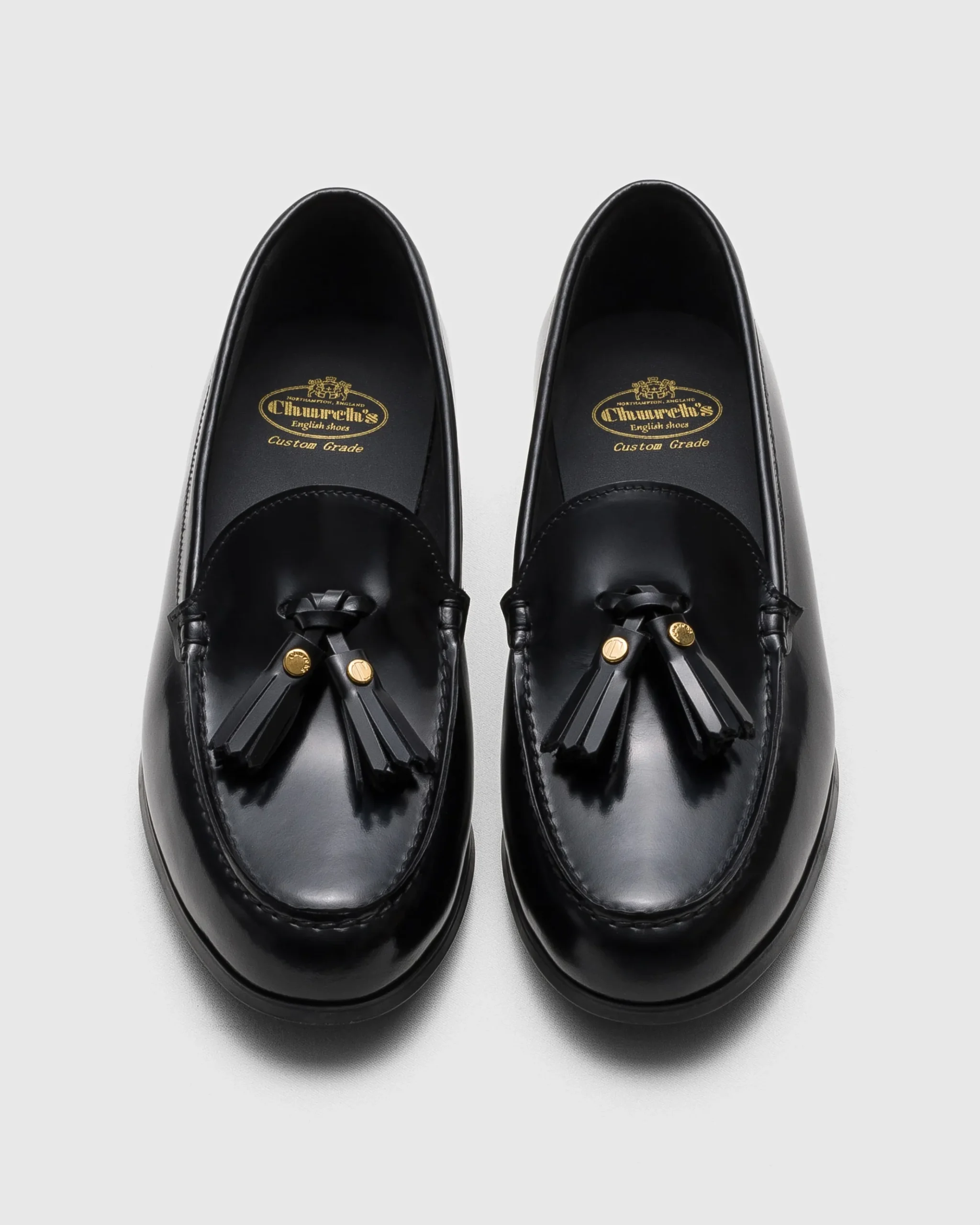 Priscilla - Polished Fumé Leather Loafer
