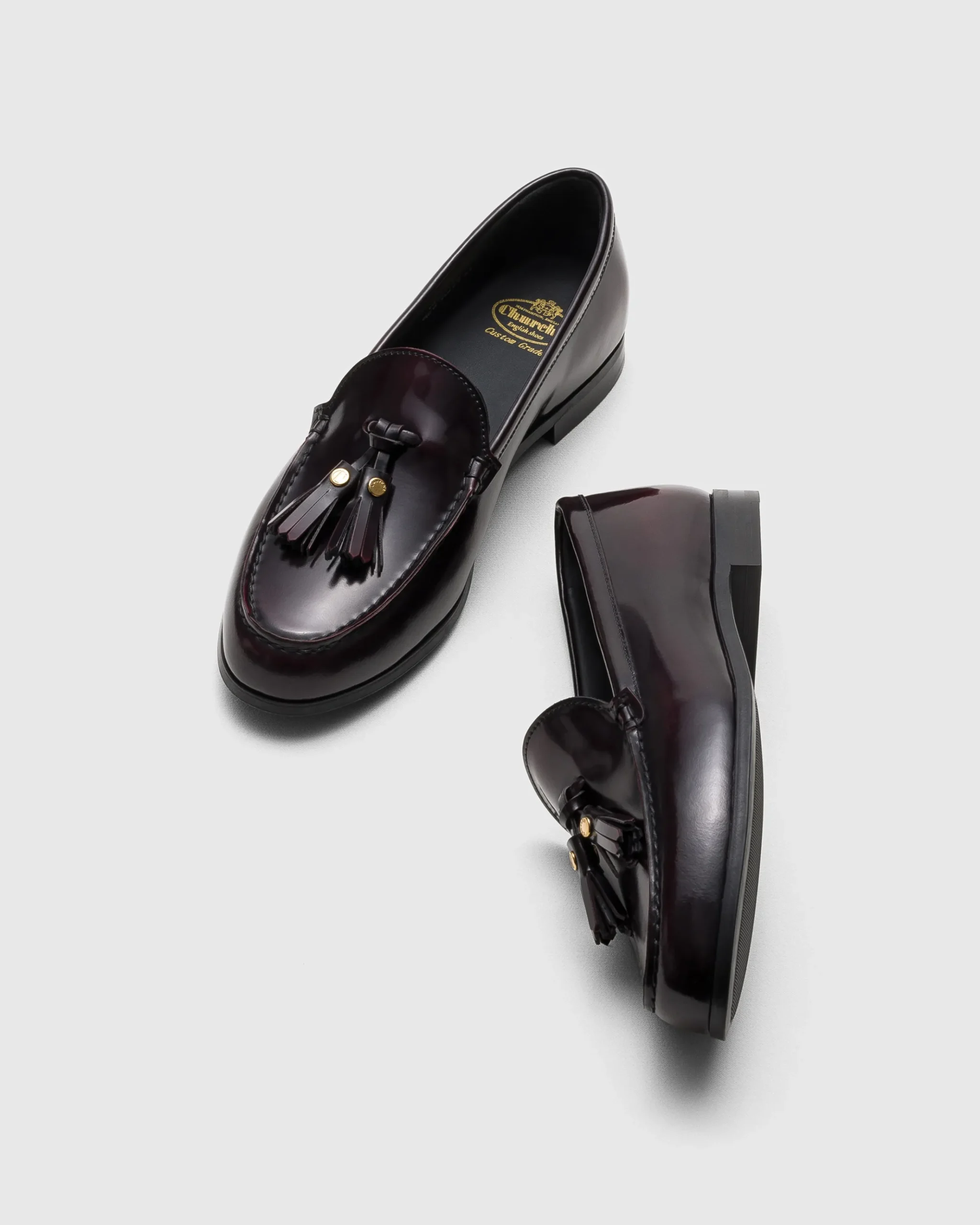 Priscilla - Polished Fumé Leather Loafer