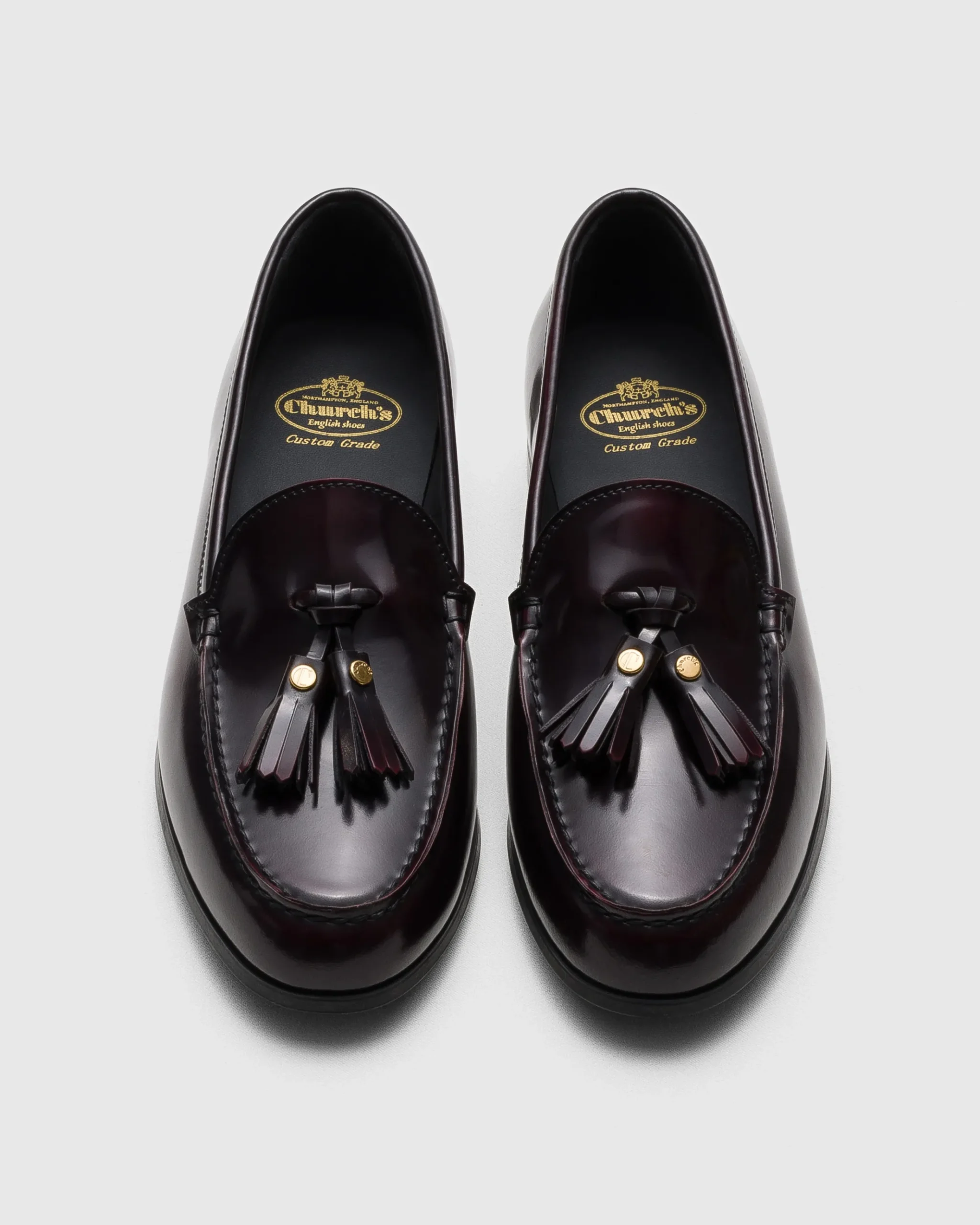 Priscilla - Polished Fumé Leather Loafer