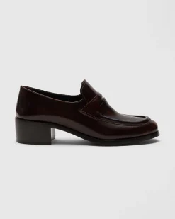 Prudence - Polished Fumé Leather Loafer