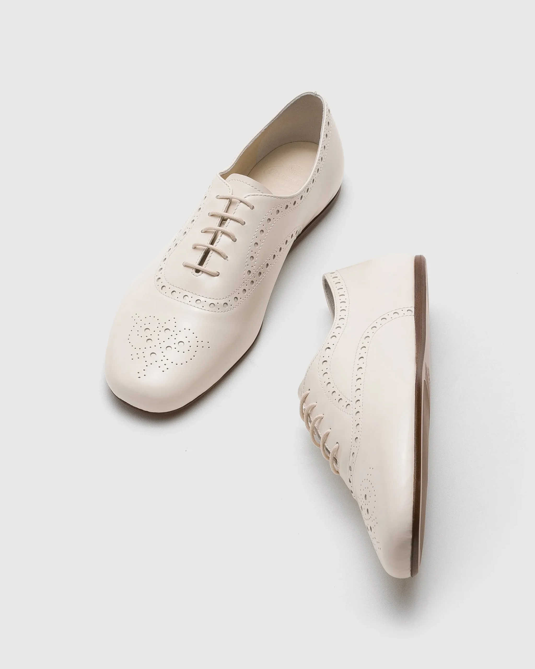 Rebecca - Polished Fumé Leather Oxford Brogue