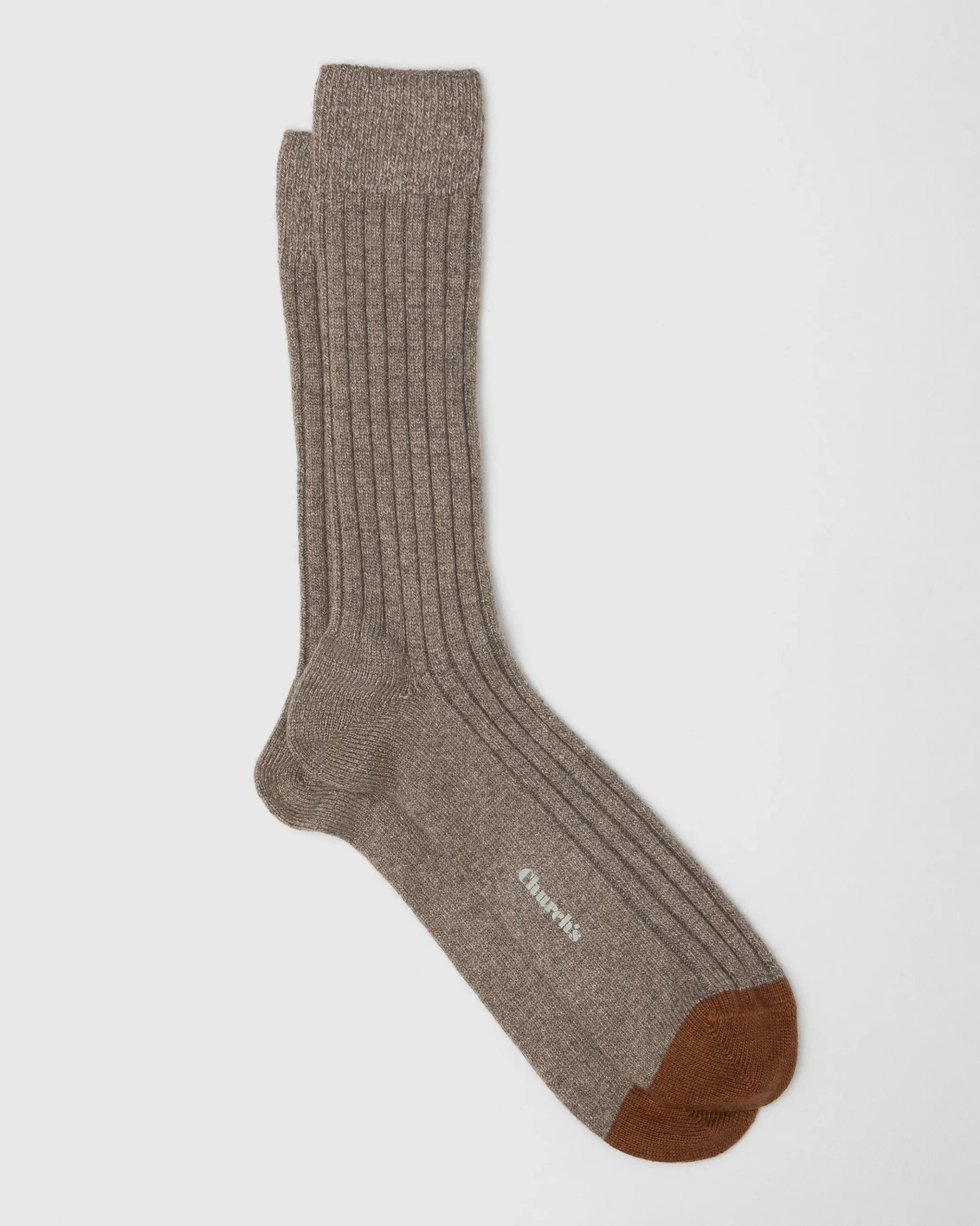 Ribbed Socks with Cashmere - Ribbed Socks with Cashmere