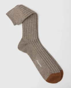 Ribbed Socks with Cashmere - Ribbed Socks with Cashmere