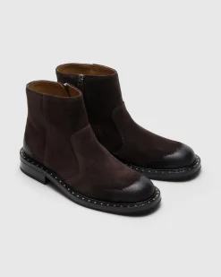 Rosie Met - Suede Boot with Antique Finish