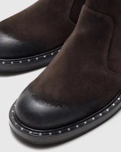 Rosie Met - Suede Boot with Antique Finish