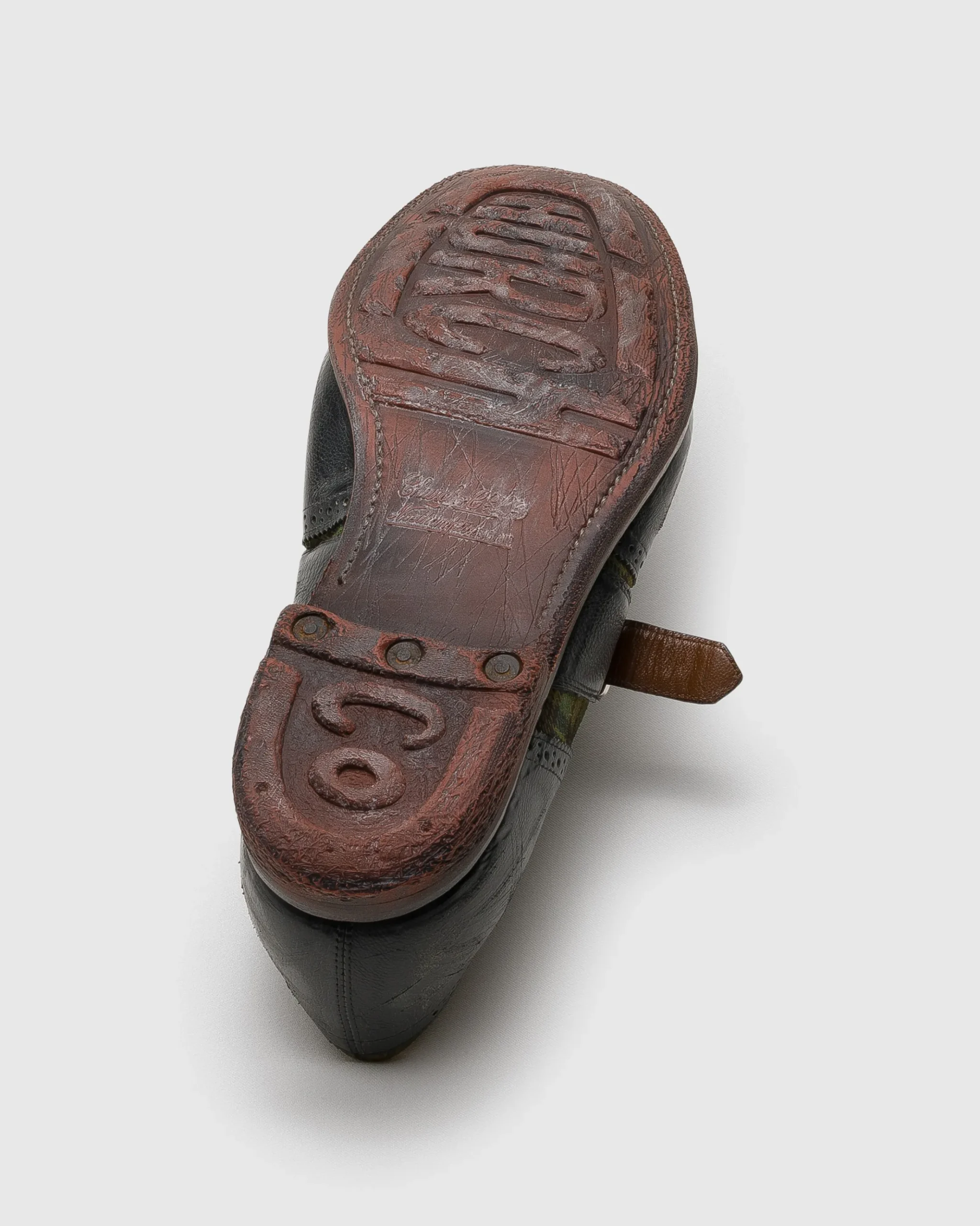 Shanghai - Antiqued Leather and Wool Monk Strap