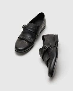 Shanghai Laser - Antiqued Calfskin Monk Strap